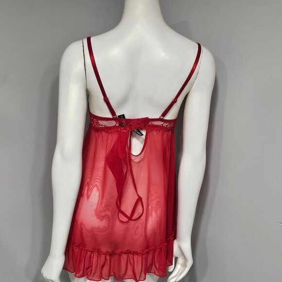 Rene Rofe Push Up Babydoll with G-String Thong - 2 Piece Set - Picture 4 of 9